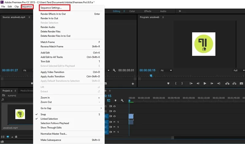 ارور importer mpeg پریمیر