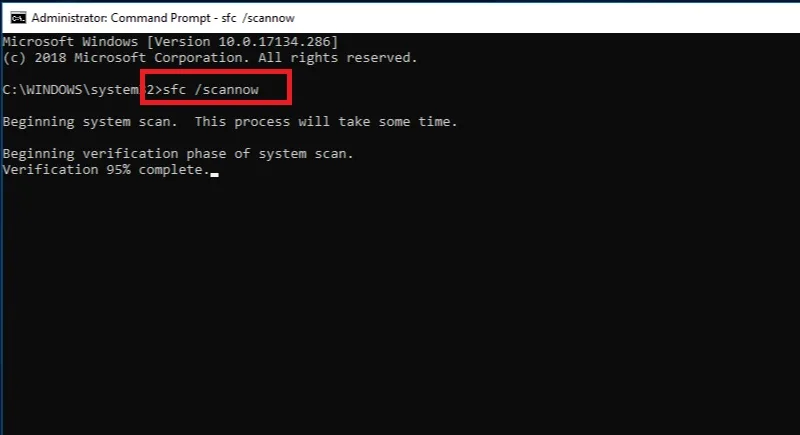 اسکن sfc ویندوز 11 برای رفع مشکل اکسترکت فایل فشرده