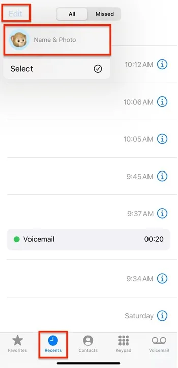 عکس تمام صفحه تماس گیرنده ایفون