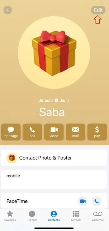 گذاشتن عکس روی تماس ایفون