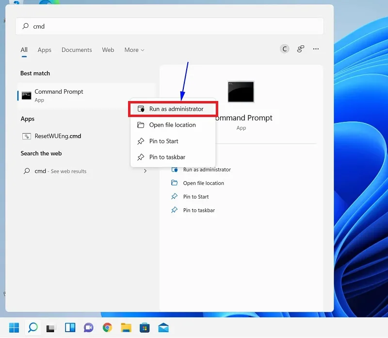 باز کردن پنجره command prompt