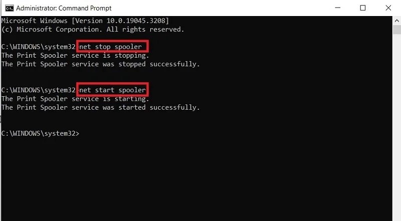 رفع مشکلات صف چاپ ویندوز با Command Prompt