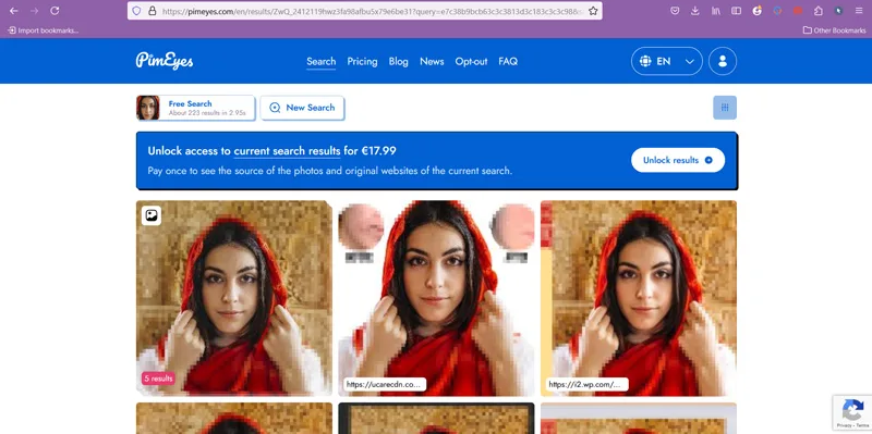 پیدا کردن افراد با عکس و سایت Pimeyes