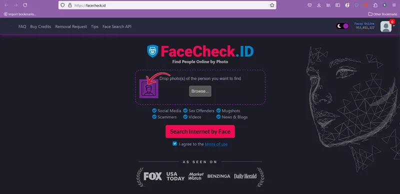 پلتفرم FaceCheck.ID برای پیدا کردن افراد از طریق تصویر