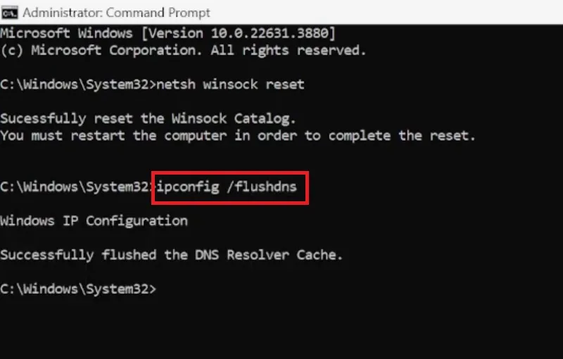 تغییر تنظیمات dns ویندوز با دستور ipconfig /flushdns