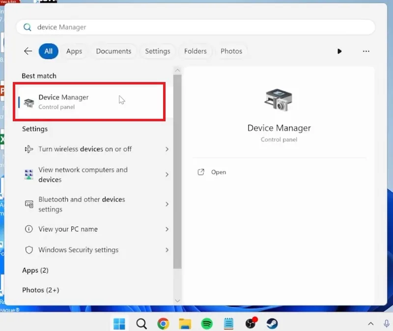 ورود به Device Manager در ویندوز