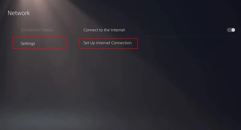 بررسی اتصال اینترنت برای حل ارور Cannot Use the Content PS5