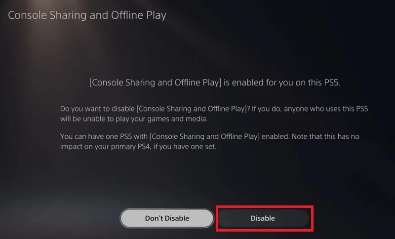 فعالسازی قابلیت Console Sharing and Offline Play