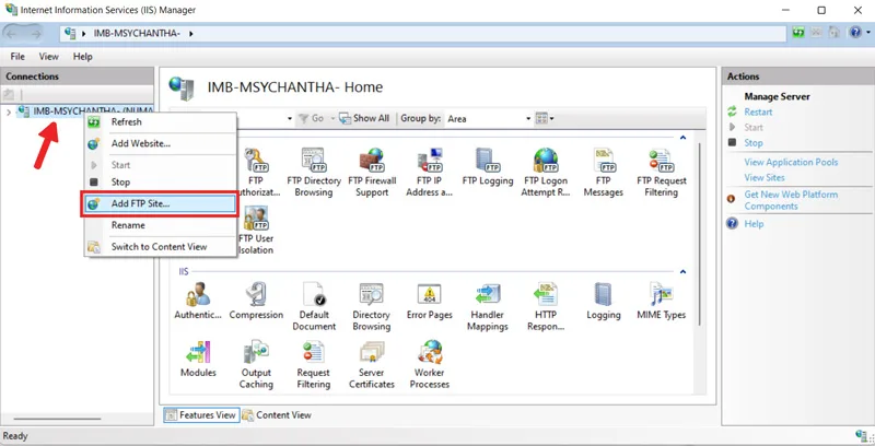 راه اندازی FTP Server در ویندوز 11