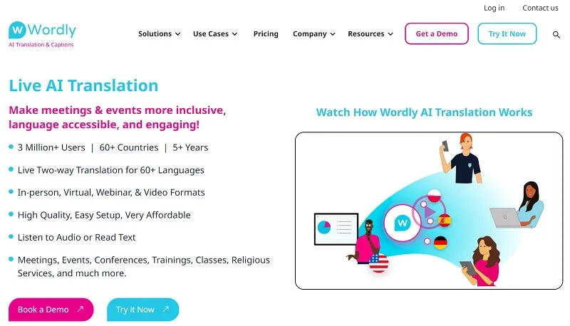 ابزار ترجمه هوش مصنوعی Wordly