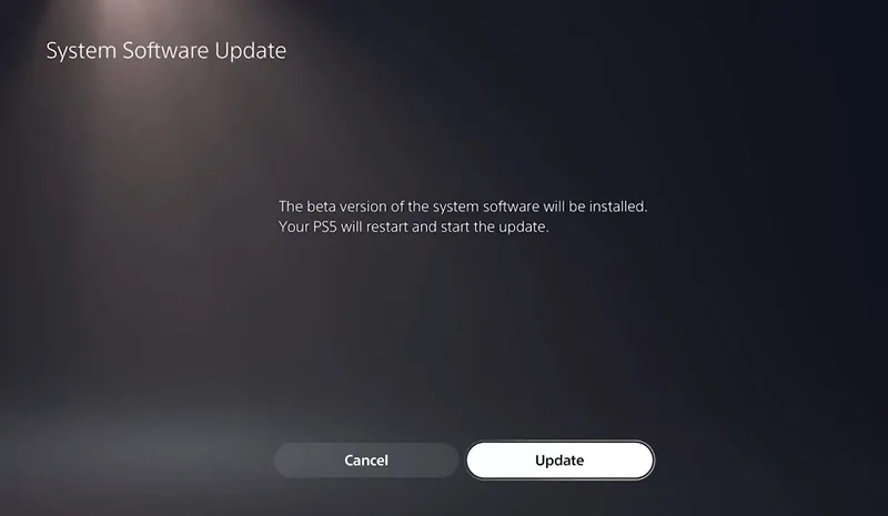 Update نرم افزار کنسول PS5