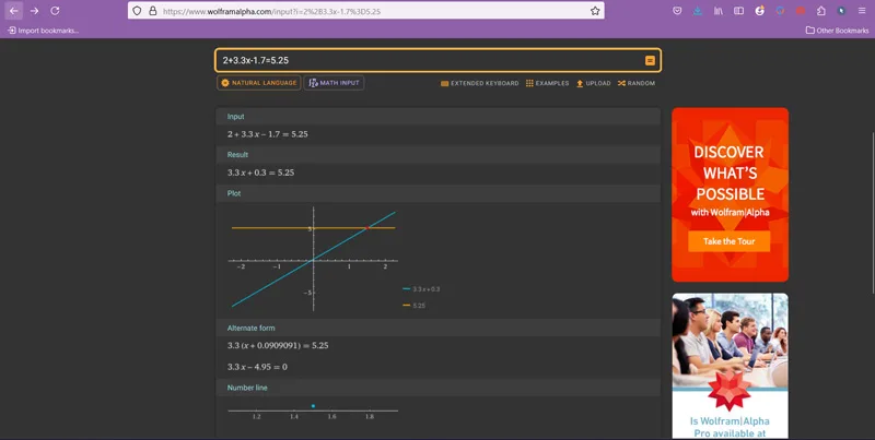 استفاده از سایت WolframAlpha