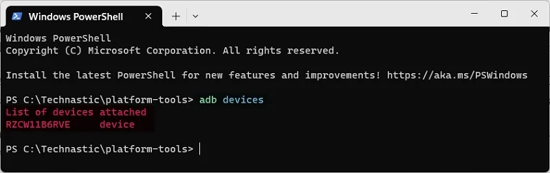 دستور adb devices برای رفع ارور permission denied در اندروید 