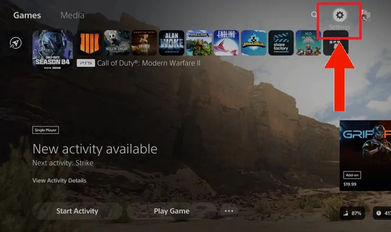 تنظیمات ps5