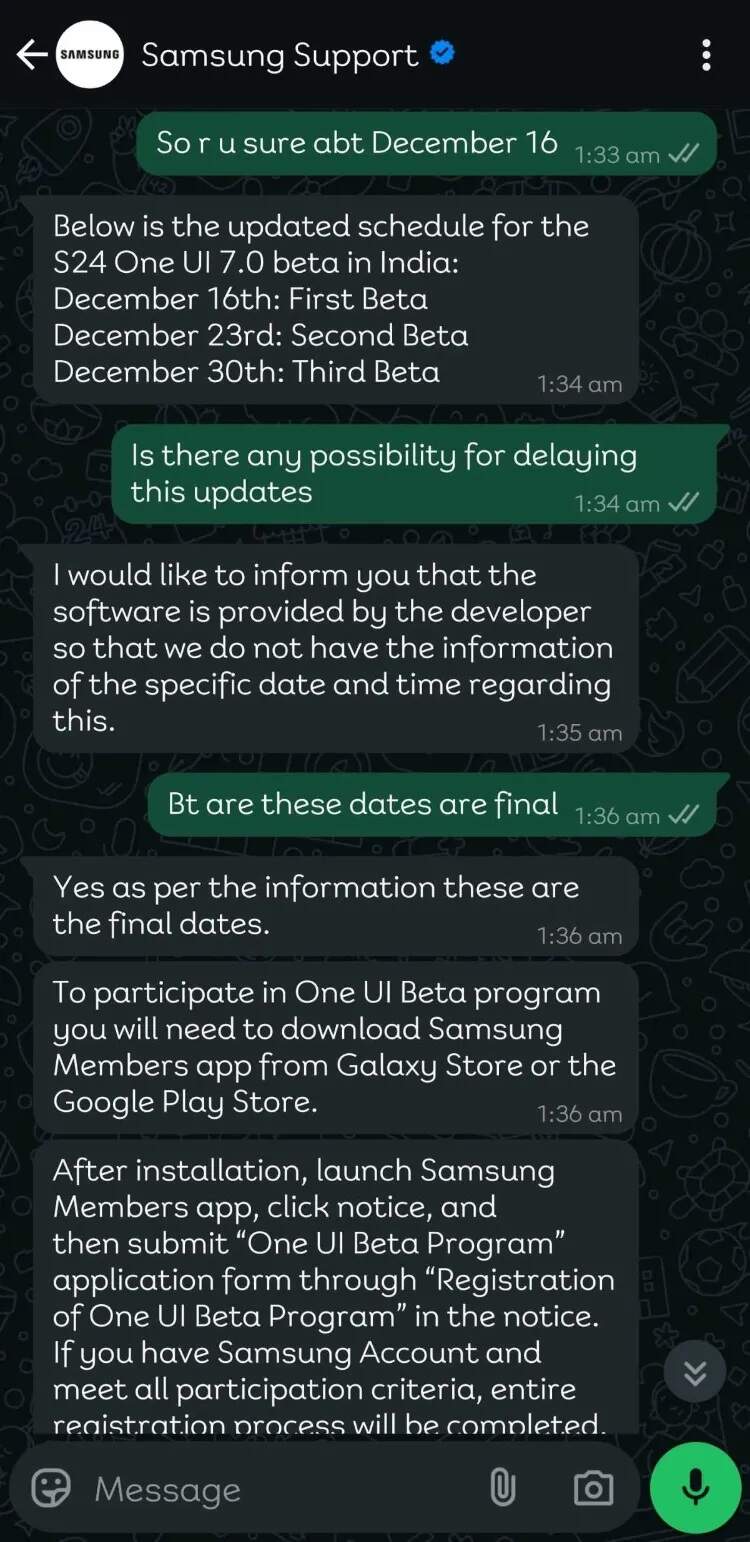 بتای سوم One UI 7 قبل از پایان 2024 در دسترس قرار میگیرد
