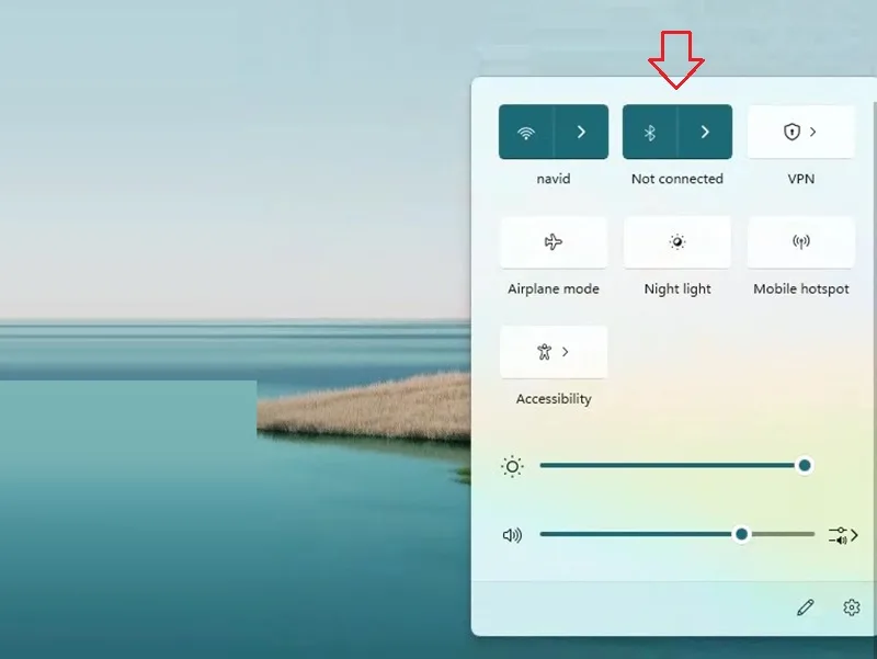 نمایش آیکون بلوتوث در ویندوز11