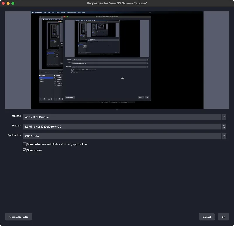 ضبط از صفحه نمایش (Display Capture)