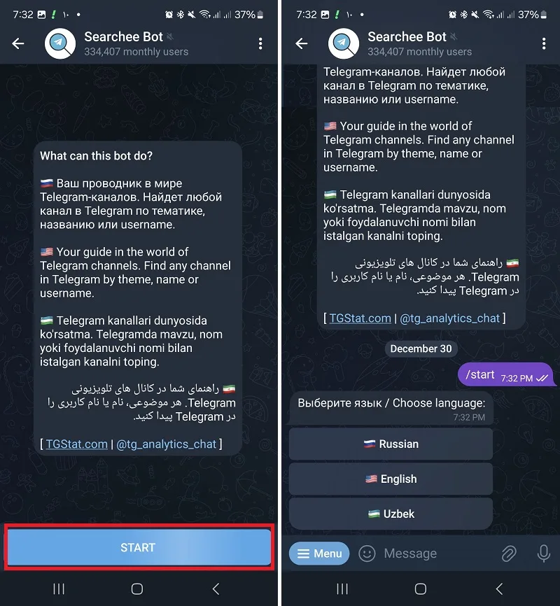 موتور جستجوی تلگرام در بات SearcheeBot