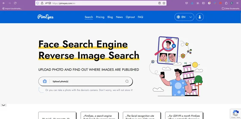 تشخیص همزاد من در جهان کیست با Pimeyes