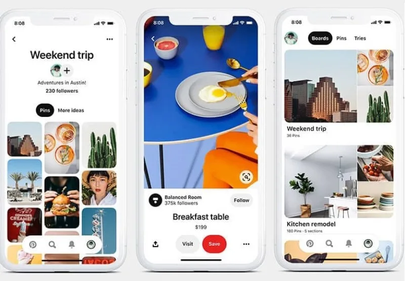 برنامه ژست عکاسی پینترست (Pinterest)