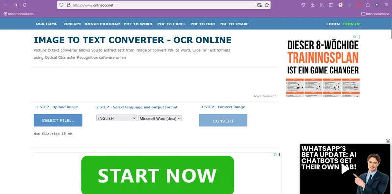 کپی متن از روی عکس آنلاین با Onlineocr