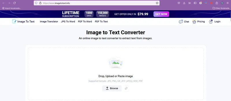وبسایت Image to Text