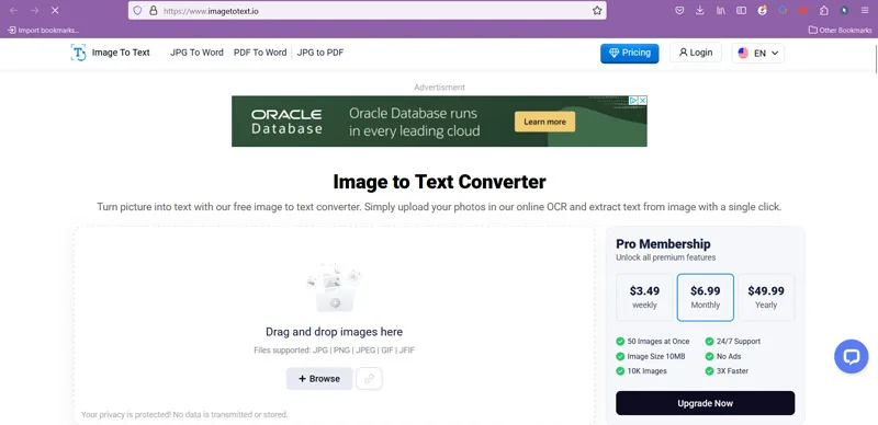 وبسایت imagetotext.io