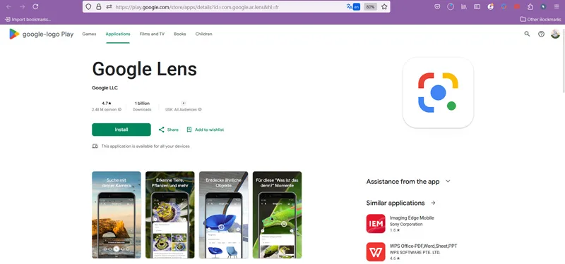 برنامه گوگل لنز برای کپی متن از روی عکس