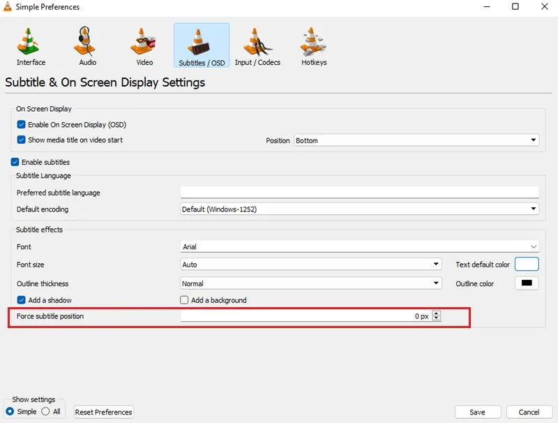 روش تنظیم زیرنویس در vlc