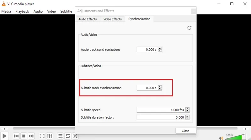 تنظیم زیرنویس فارسی در vlc