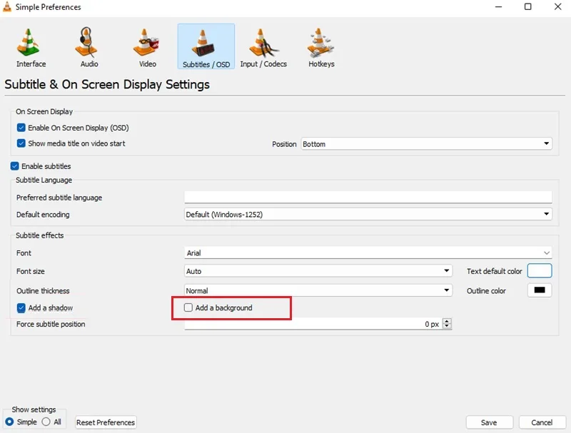 روش تنظیم زیرنویس در vlc