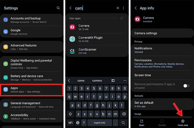 برنامه را به طور اجباری متوقف و دوباره راه اندازی کنید