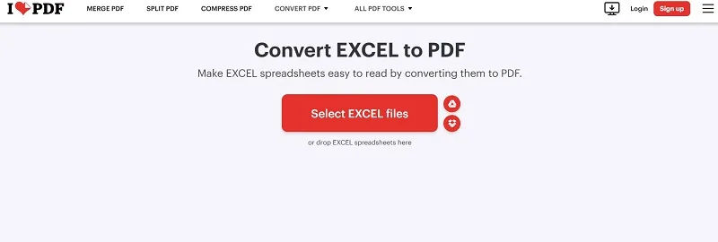 استفاده از ابزارهای آنلاین تبدیل اکسل به pdf