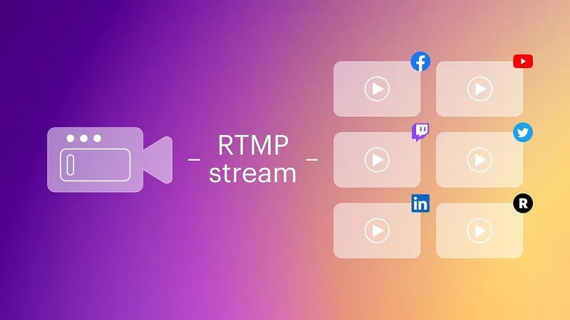پروتکل RTMP برای استریم در پلتفرم‌های مختلف در OBS