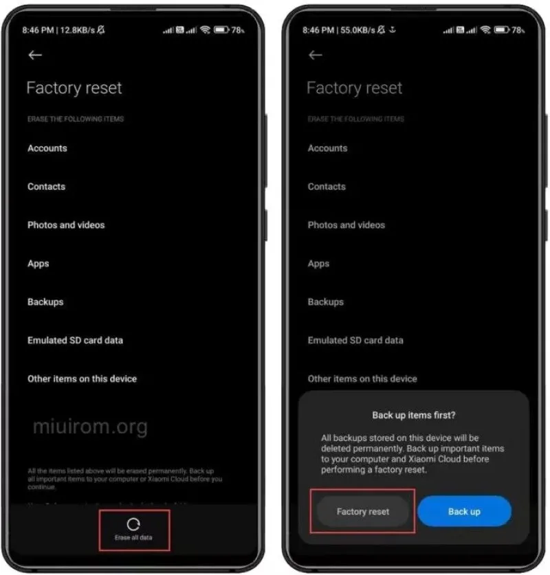حل خطای don't cover the earphone area با فکتوری ریست گوشی