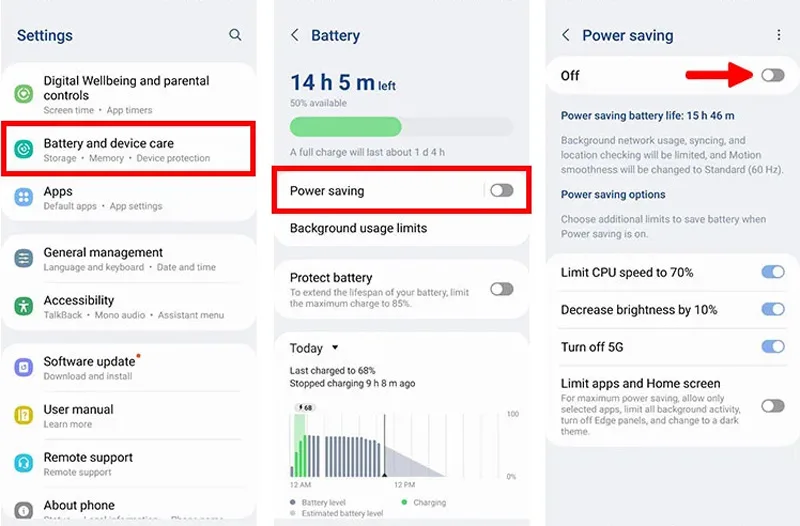 حل مشکل همراه بانک مسکن با خاموش کردن Power Saver