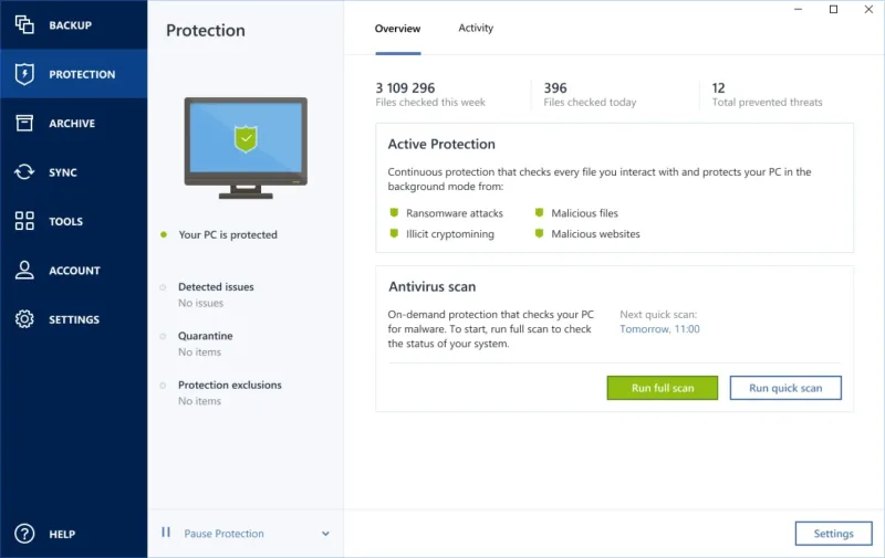 بکاپ ویندوز با Acronis Cyber Protect Home Office