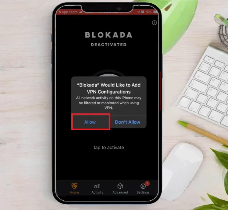 تنظیمات برنامه Blokada برای بلاک تبلیغات SHAREit