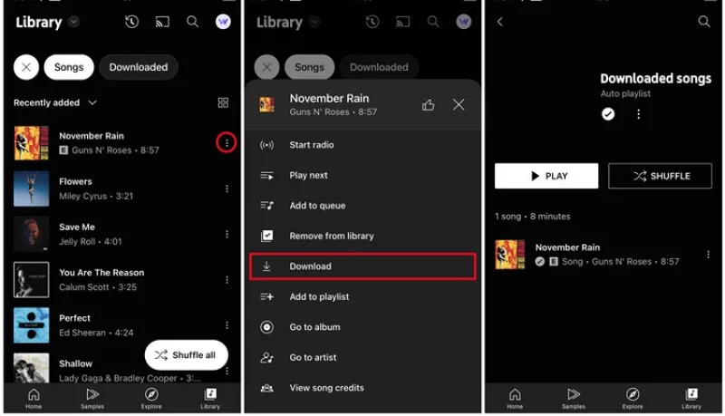 استفاده از برنامه YouTube Music برای اینکه در آیفون چگونه آهنگ دانلود کنیم