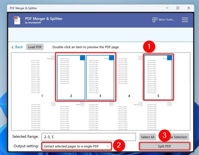 استفاده از برنامه PDF Merger & Splitter
