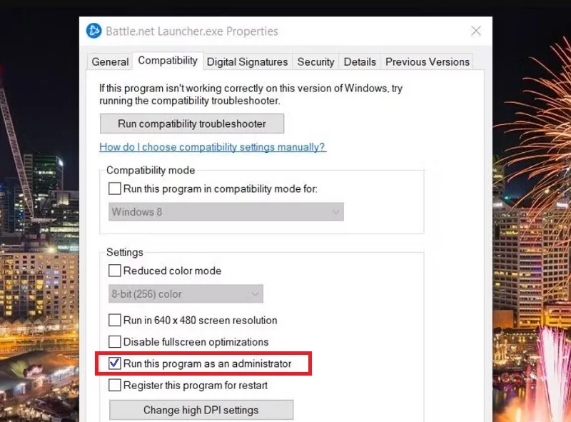 اجرای بازی به صورت Run this program as an administrator