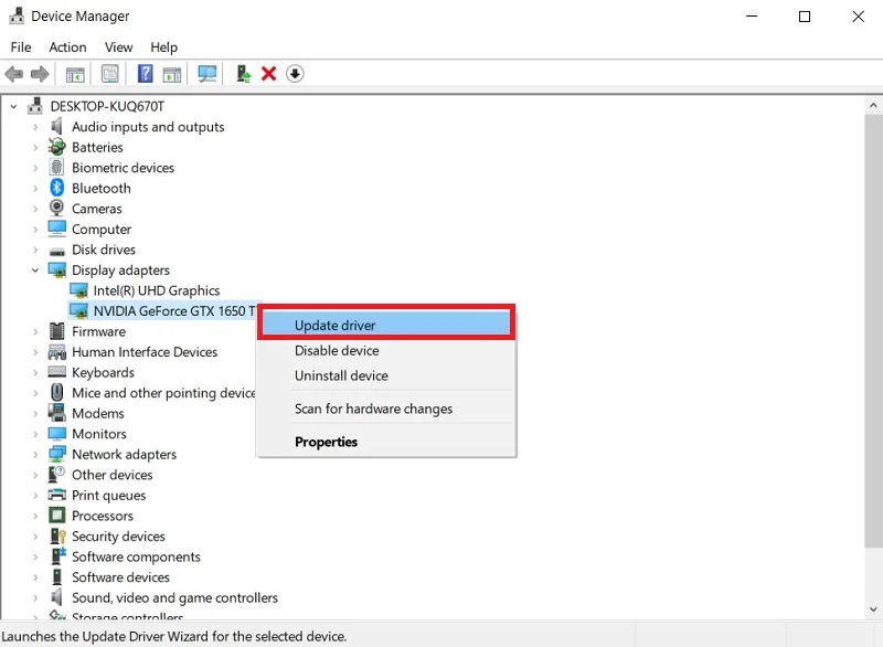 رفع ارور DirectX Runtime با آپدیت درایور گرافیک