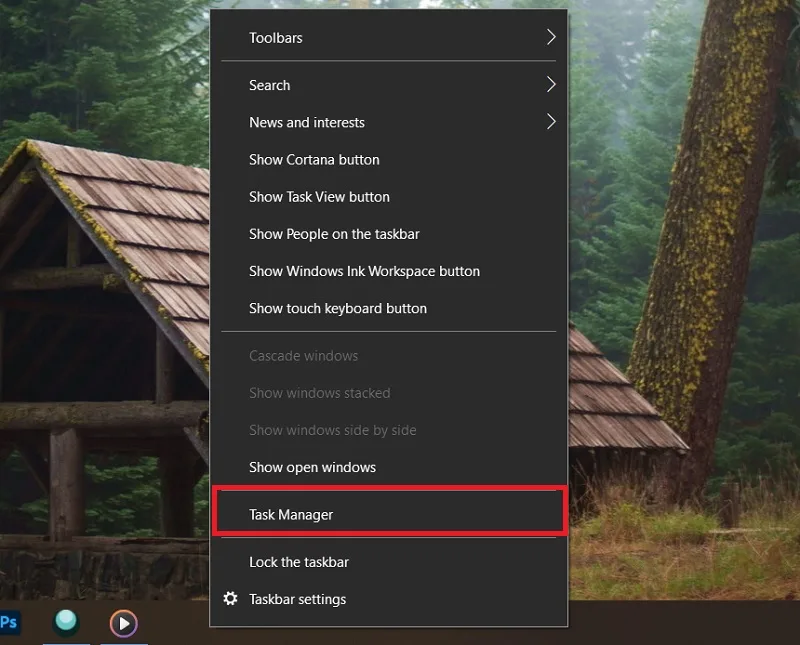 باز کردن Task Manager در ویندوز