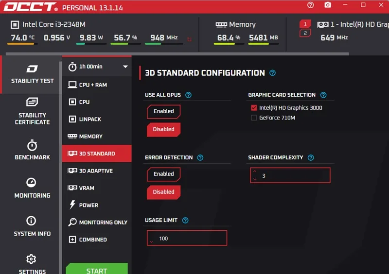 نرم افزار مدیریت کارت گرافیک