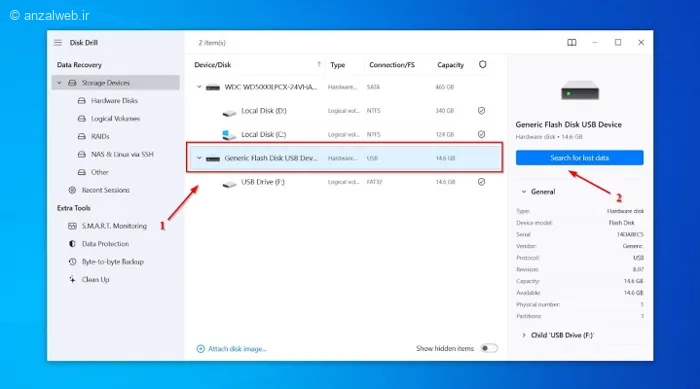 احیای فلش مموری سوخته با برنامه Disk Drill