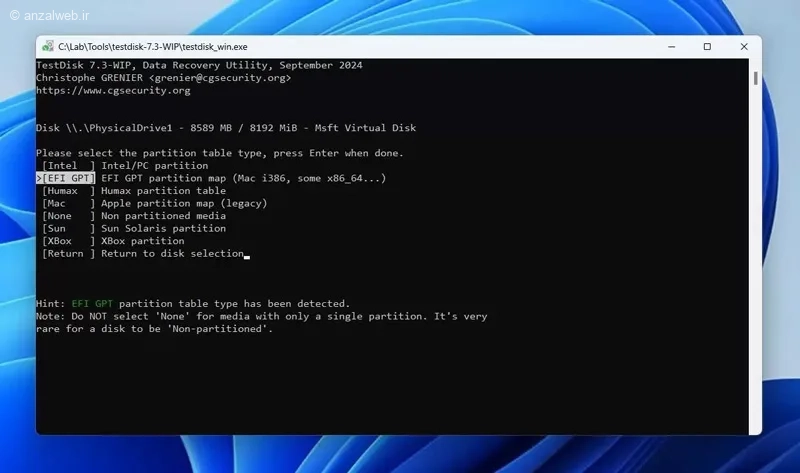 استفاده از TestDisk برای احیای فلش مموری سوخته