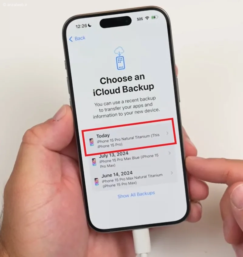 ریکاوری داده های آیفون از iCloud