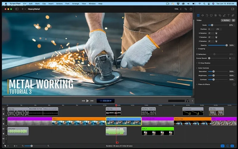 ScreenFlow، یکی از نرم افزار های ساخت فیلم آموزشی ویژه مک (macOS)