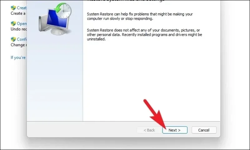 حل مشکل قفل شدن تسک بار با استفاده از ابزار System Restore