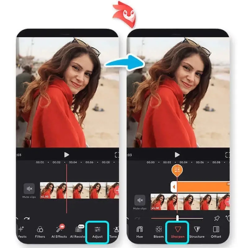 برنامه جایگزین کپ کات Videoleap